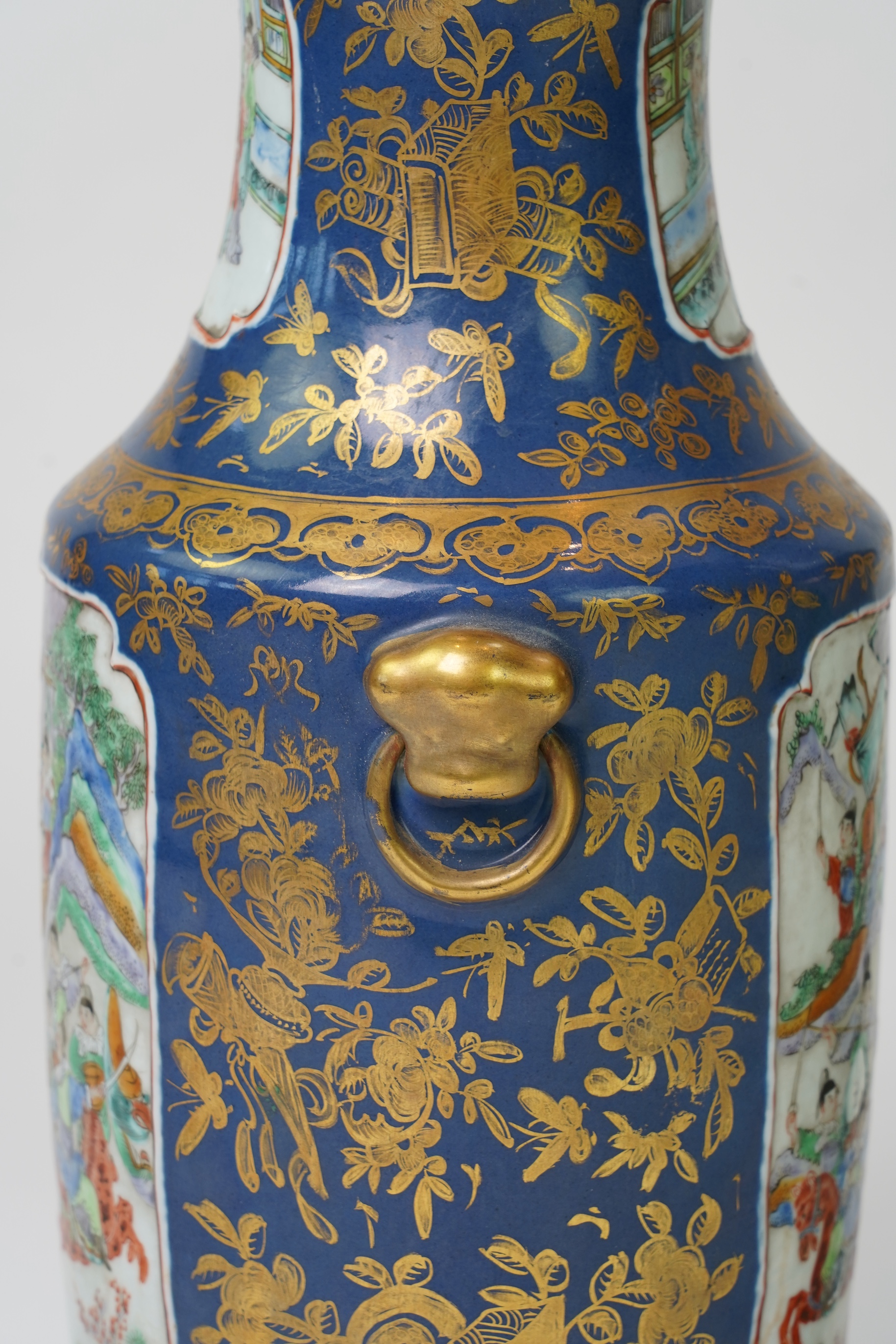 A pair of Chinese ‘warriors’ vases, early 20th century